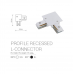 Įleidžiamo bėgelio jungtis PROFILE RECESSED L-CONNECTOR WHITE